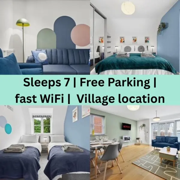 NEC Birmingham Airport Modern Village Retreat, Sleeps 7, Free Parking, hotel a Hampton-in-Arden
