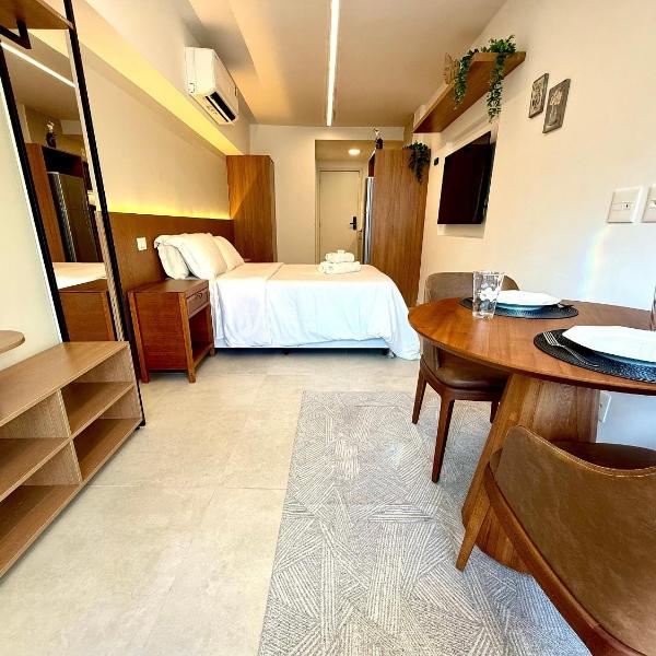 Studio Leblon - Novo, varanda, piscina e gym