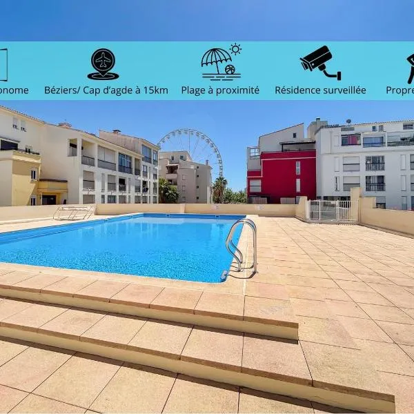 Détente entre climatisation, piscine & mer au Cap d'Agde, hôtel au Cap d'Agde