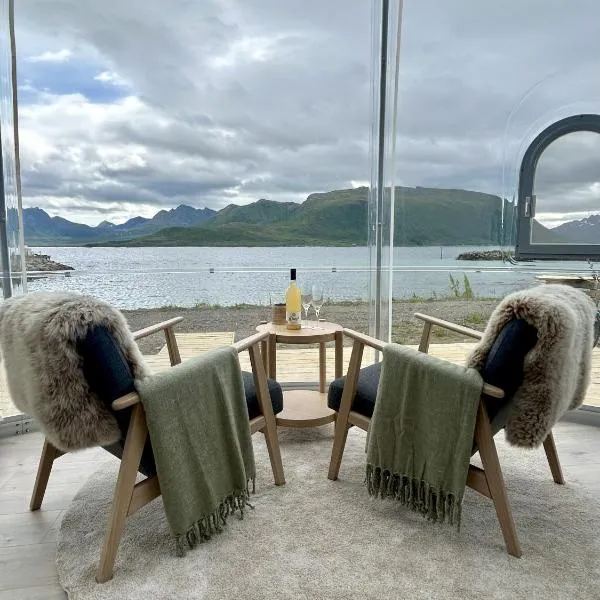 Glass domes at Arctic Ocean Lodge，位于Andøya的酒店