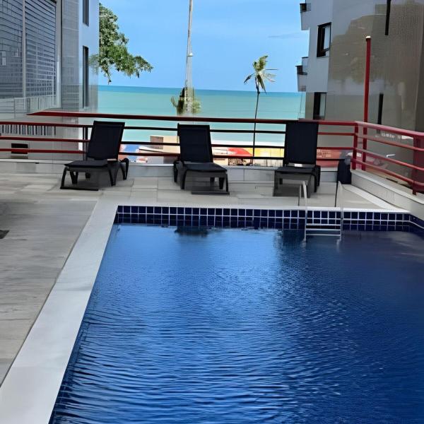 Flat com piscina a 50m da praia - Foto 4