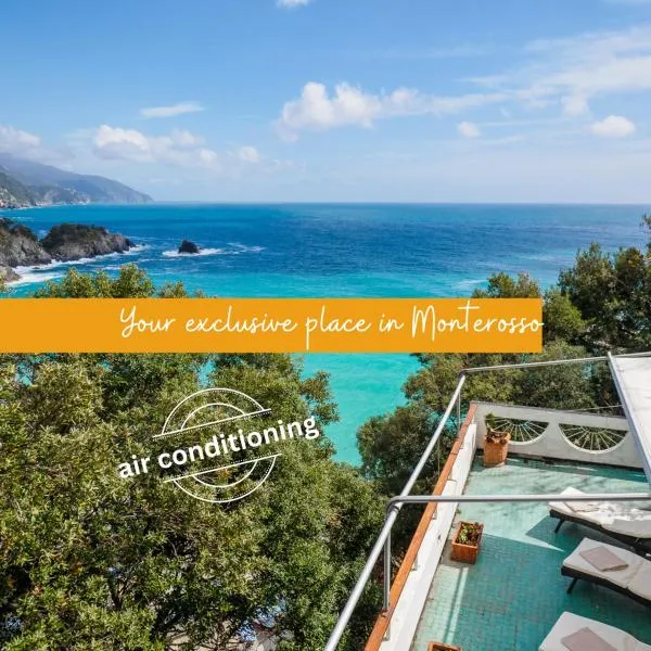 Villa Tanca With AC, Terrace and Views, hotel a Monterosso al Mare