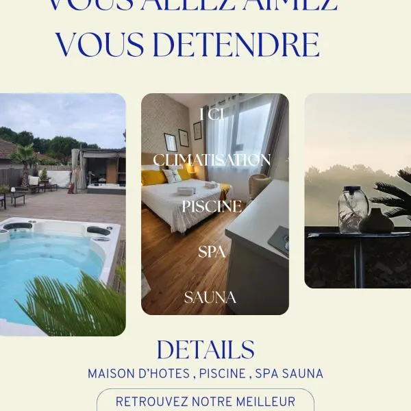 "Les Logis d'Argent" Chambre d'hôte avec WC, SDB, TV, Wifi, Option Petit Déjeuner , Parking, hotel v destinaci Mimizan