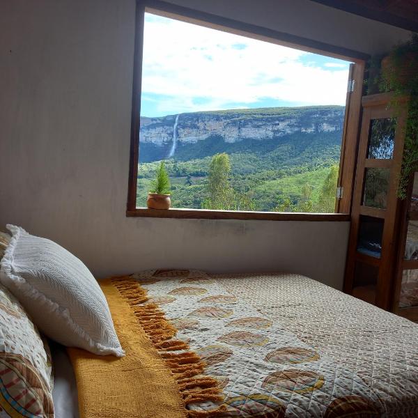 A casa do montanhista - Linda vista para a cachoeira