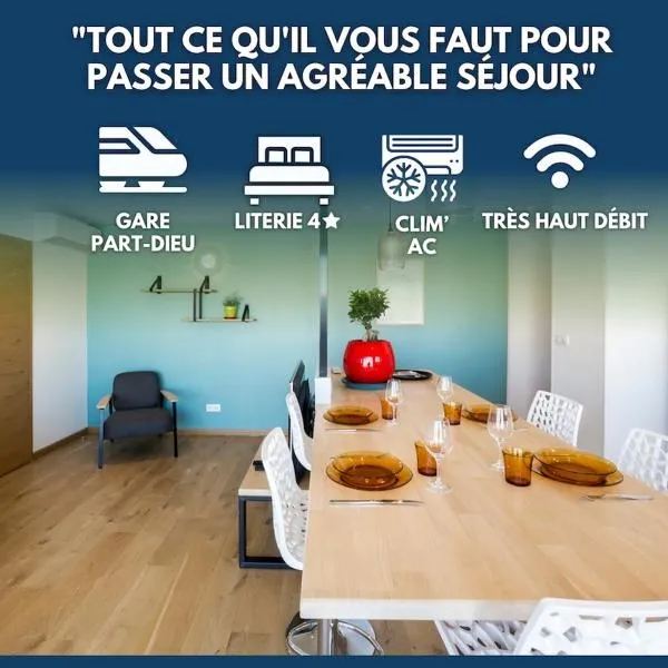 T2 Cocon avec Clim et Parking à Part-Diev - Dreamy Flat Lyon, hotel u Lionu