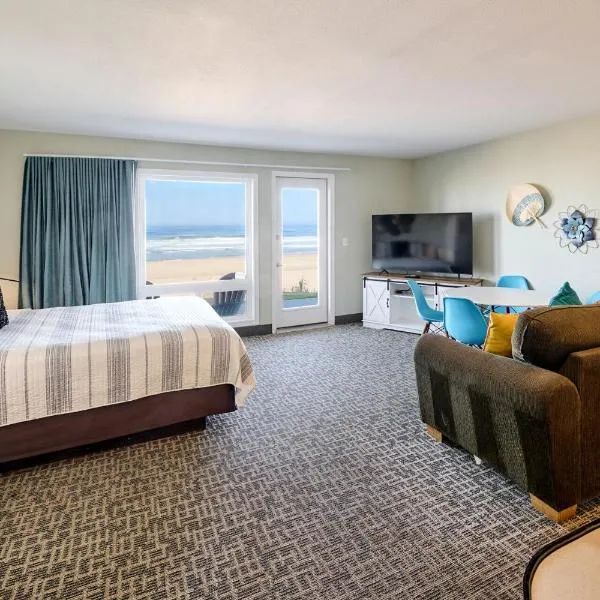 Beachfront Condo - Ground Floor - Ocean Views - Pool & Hot Tub, hotel em Lincoln City