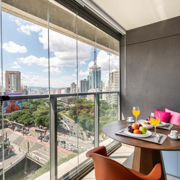 BHaus Paraíso On Paulista - Studio Premium com Vista Incrível 13o andar - Cama Queen - ao lado do Metrô Paraíso - Estacionamento pago no prédio - Academia - Lavanderia Omo - Coworking - Mini Mercado - op13 - Foto 4