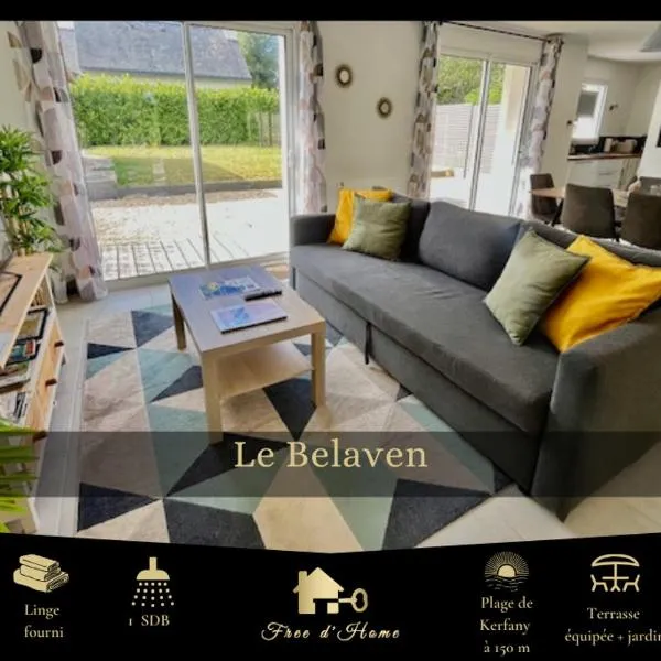 Le Belaven, Neuf, Cosy, Terrasse, jardin, Kerfany Plage, 1 à 6 pers, hotel in Moëlan-sur-Mer