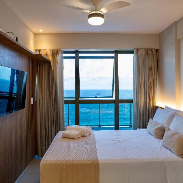 2 Quartos super equipado com vista mar na Barra