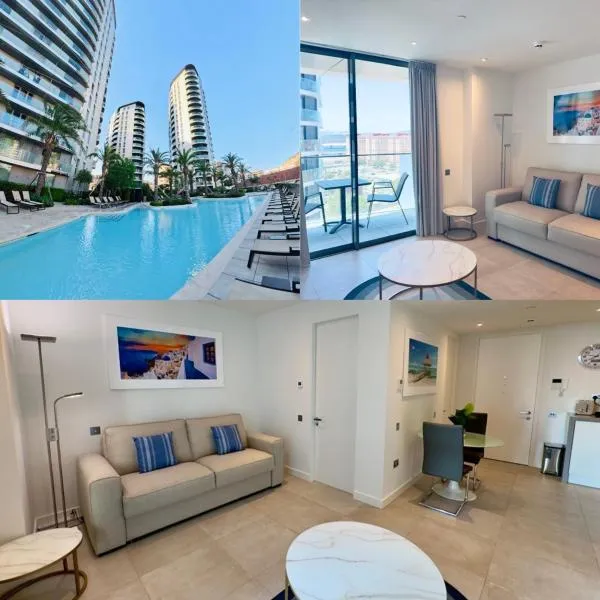 Modern Luxury Studio with Balcony Pool and Parking, hotel in Gibraltar