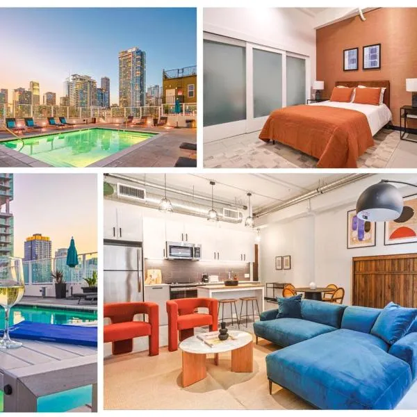 Stunning 1 BDR 1 BTH Modern Loft with Pool, Jacuzzi in DTLA!