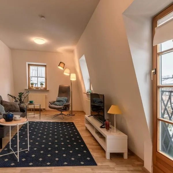 Lovely Apartment Quiet, bright, generous for two, private parking, hotel v Norimberku