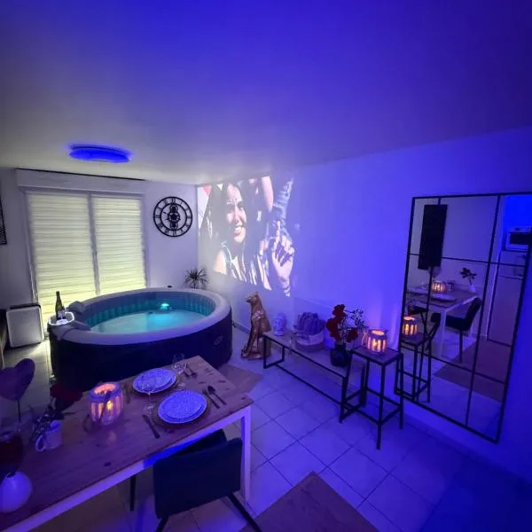 Suite Eden Spa, Appart'hôtel bien être , Patio de standing barbecue - TV XL CinéSport, Lit Q-Size, Wifi, P-Gratuit en Résidence, hotel em Avion