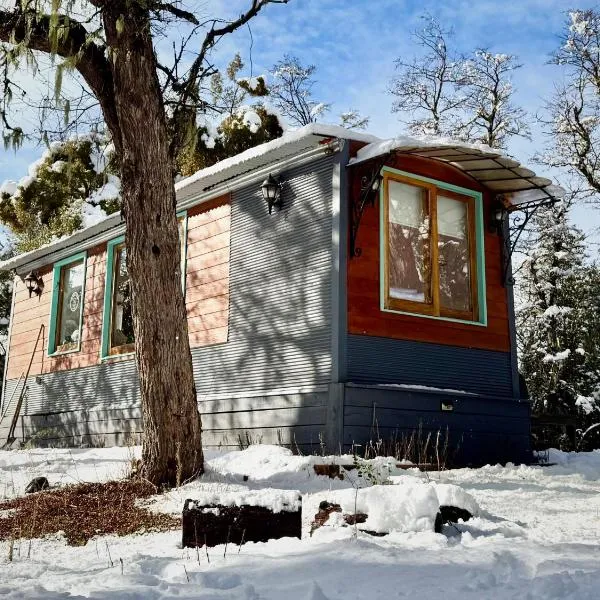 Casa Calvé tiny house en el bosque Vista a la montaña temporada Chapelco，聖馬丁德洛斯安第斯的飯店