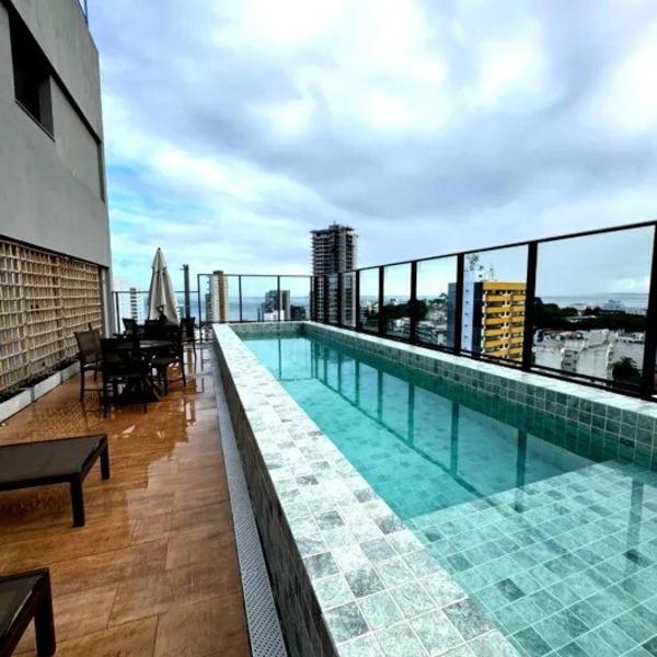 Studio na Barra, perto da praia, shopping e pontos turísticos com garagem grátis