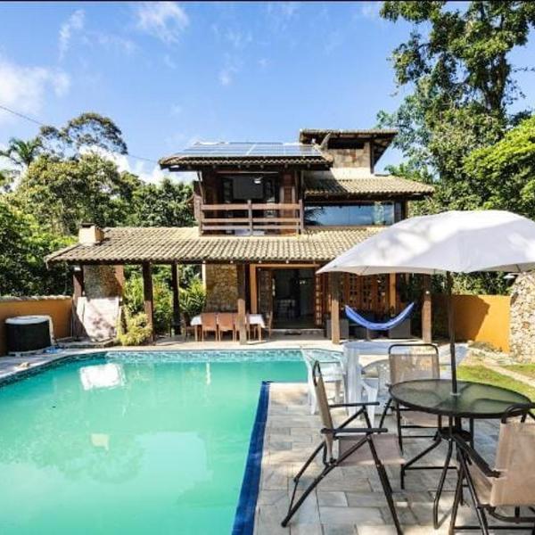 Casa Juréia com piscina aquecida, a 350m da praia - Litoral Norte - Foto 4