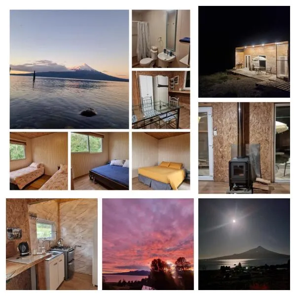 Cabaña rústica maravillosa vista al lago Llanquihue y volcán Osorno, hotel v destinaci La Ensenada