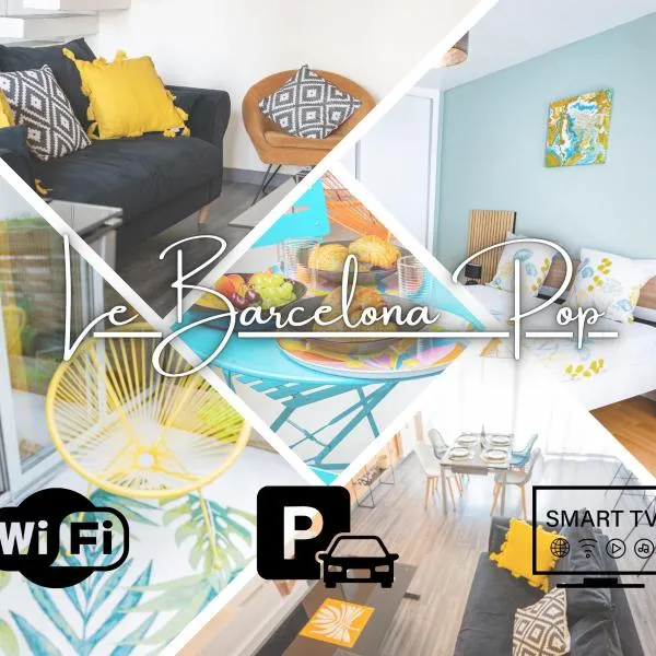 Duplex- T2 Barcelona Pop - Climatisé - Terrasses - Parking - Vue canal, hotel en Toulouse