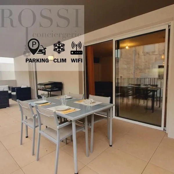 Lune de Miel 3 chambres centre-ville Double Parking Clim Wifi - ROSSIconciergerie - Linge inclus, Hotel in Lunel