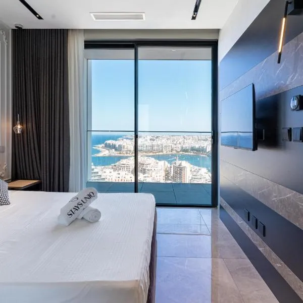 20th Floor Luxury Sea View Mercury Tower Apartment - Rooftop Pool! by Stays Uniq, отель в Сент-Джулиансе