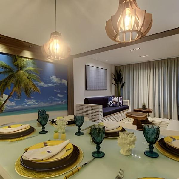 Luxo Beach Park-MANDARA-4 Quartos AR/TV-"Pé na Areia" By HousingCeara