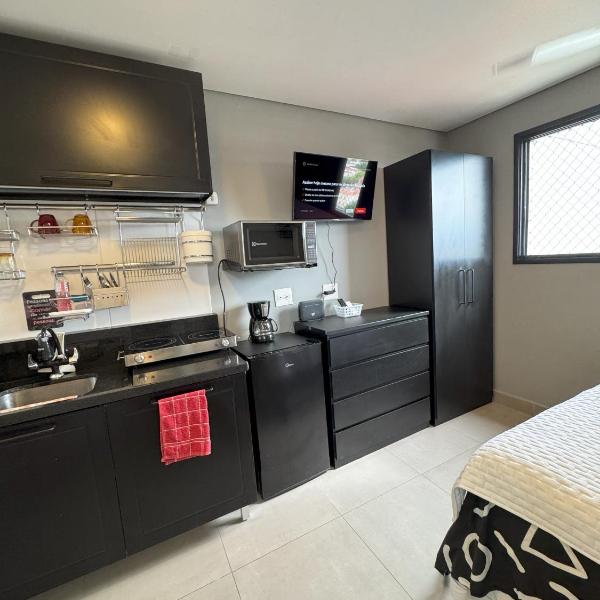 Aconchegante Studio com piscina, academia, coworking, lavanderia