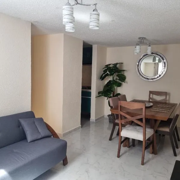 El depa de Natalia a min de aeropuerto y estadio GNP, hotel v destinaci Mexico City