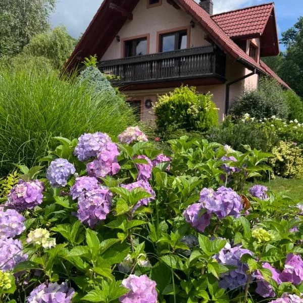 LAWENDOWA PRZYSTAŃ - dom nad rzeką - Brenna, 10 osób, sauna, balia z jacuzzi, ogród, plac zabaw, hótel í Brenna