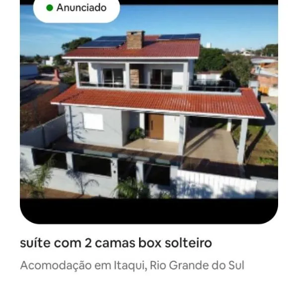 Quarto com banheiro privativo, hotel in Itaqui