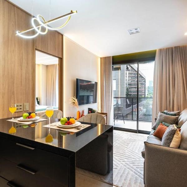 BHaus Faria Lima VN Millennium Vila Olimpia - Grand Apartment Deluxe 47m2 com Vaga de Garagem - 3o andar - Condomínio Alto Padrão - Academia - Piscina - Lavanderia - ml34