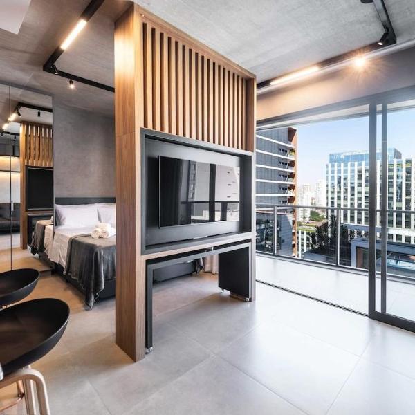 BHaus Faria Lima VN Millennium Vila Olimpia - Grand Apartment Deluxe com Vista Incrível 15o andar - Condomínio Alto Padrão - Academia - Piscina - Lavanderia - ml55