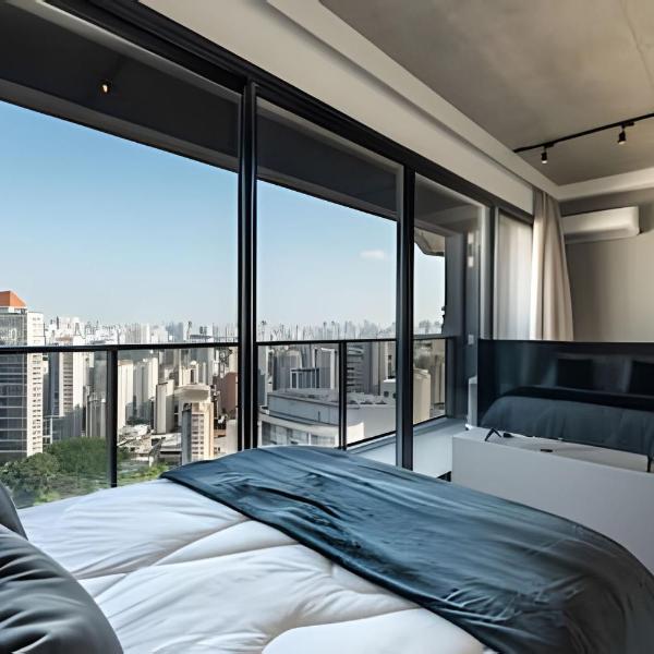 BHaus Faria Lima VN Millennium - Vila Olimpia - Apartamento Premium com Varanda - Vista Incrível Panorâmica - 27o andar - Condomínio Alto Padrão - Serviço de bagagem - Recepção 24h - Lavanderia - Piscina - Academia - ml27 - Foto 2