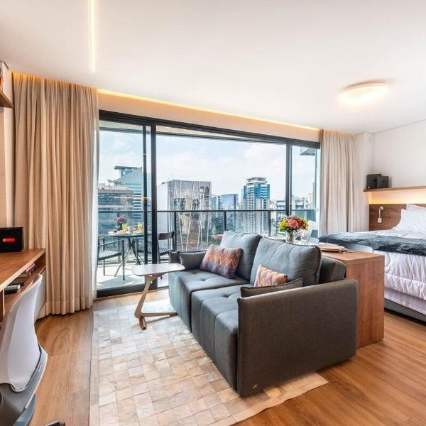 BHaus Faria Lima VN Millennium Vila Olimpia - Grand Apartment Deluxe com Vista Incrível 17o andar - Condomínio Alto Padrão - Academia - Piscina - Lavanderia - ml76 - Foto 2