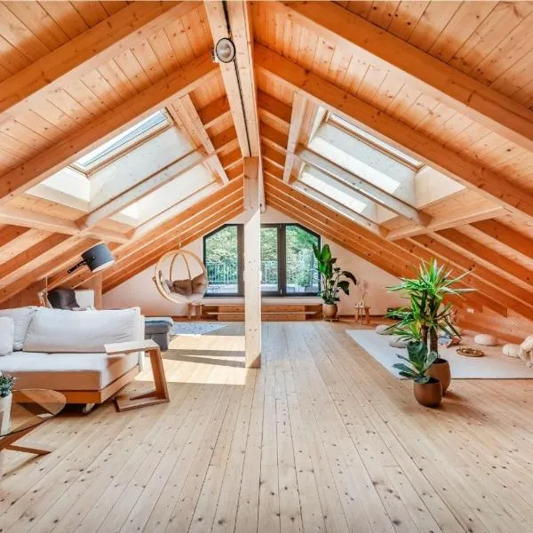 INVITA Natur-Chalets Penthouse - Familienurlaub im Schwarzwald - 240qm, hotel in Bad Dürrheim