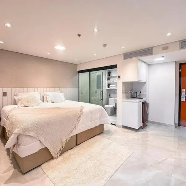 M N Flats - Flat Dentro Do Hotel WI Avenida Ibirapuera 2927، فندق في ساو باولو