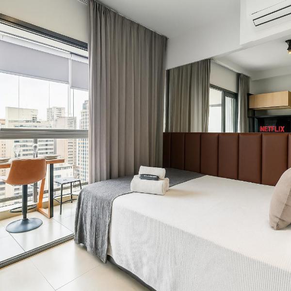 Studio 2113 com Garagem e piscina ao lado metro Oscar Freire prox-H das clínicas - Foto 2