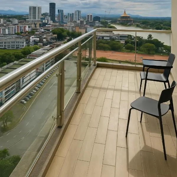 River view RDA 13A07A with balcony, hotel in Kuching