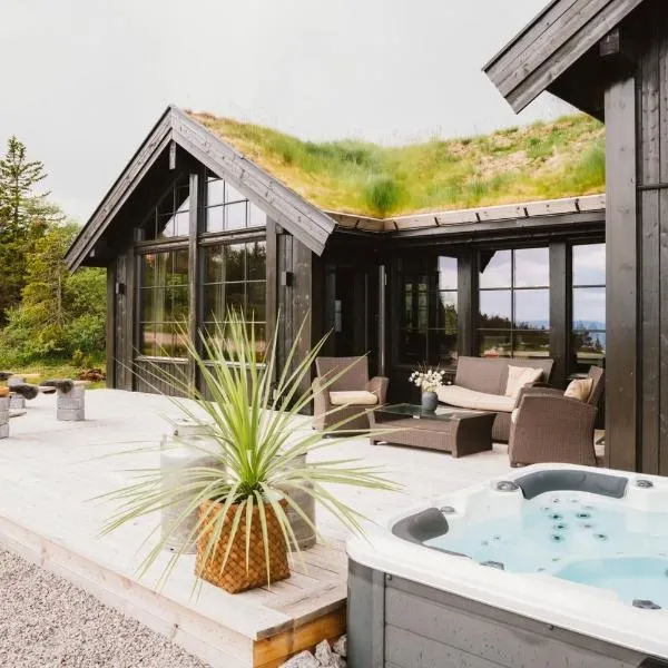 Cabin with jacuzzi on Lifjell, hotell i Lifjell