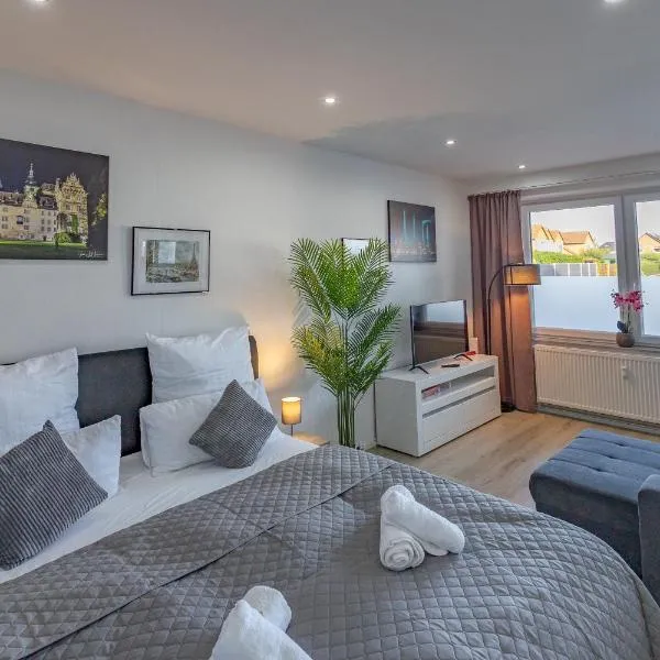 볼프스부르크에 위치한 호텔 HANNIBAL - Design Studio-Apartment Jasmin 8, Parkplatz, Küche, HighSpeed-WLAN