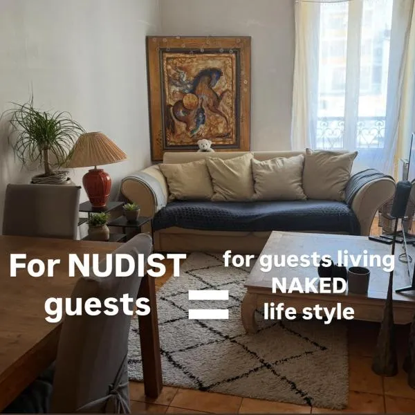 Room for NUDISTS near Nice port in a shared apartment, hotel in Nice