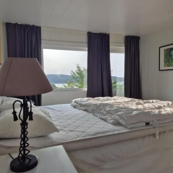 Neu 55min von Oslo Ferienhaus mit Aussicht Sauna Wassersport, ξενοδοχείο σε Berger