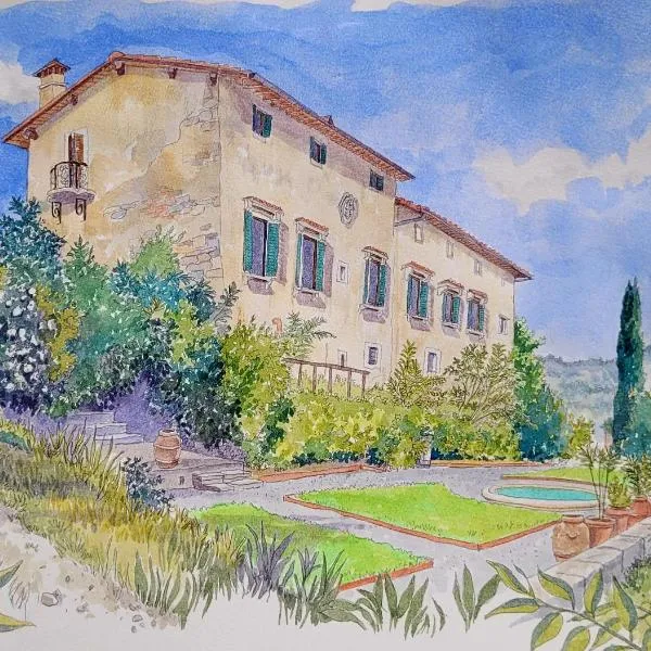 Medici Villa with Gardens 7 min from Florence, hotel in Fiesole