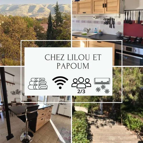 Chez Papoum et Lilou, vue imprenable avec terrasse au calme, hotel in Limoux