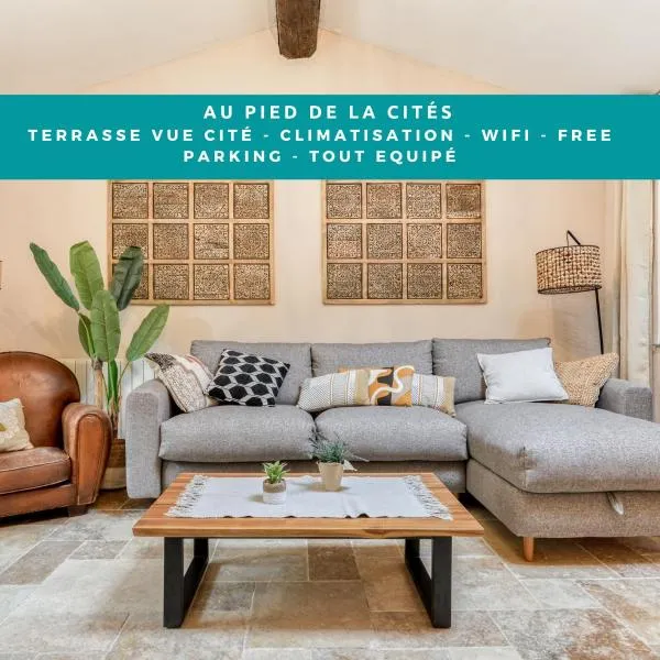Au Pied de la Cité - Terrasse - Climatisation - Wifi, hôtel à Carcassonne