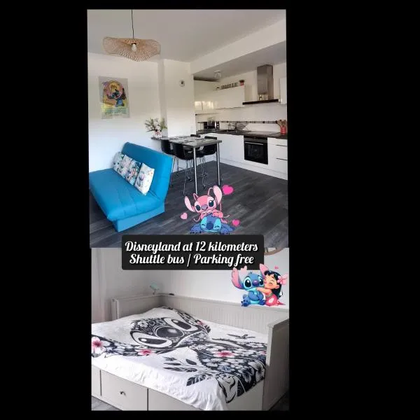 Appartement studio O fil de l'O à 12 kilomètres de Disneyland Paris, hotel em Crecy la Chapelle