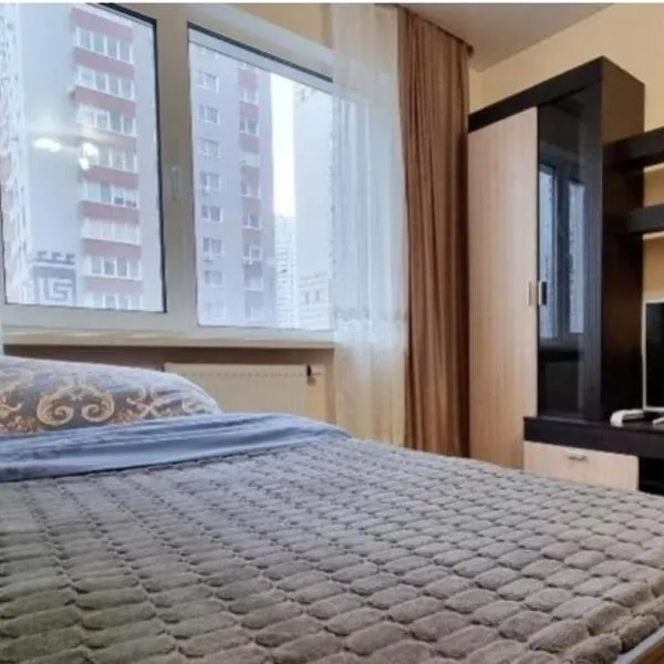 Apartment Второй этаж, метро Позняки、キーウのホテル