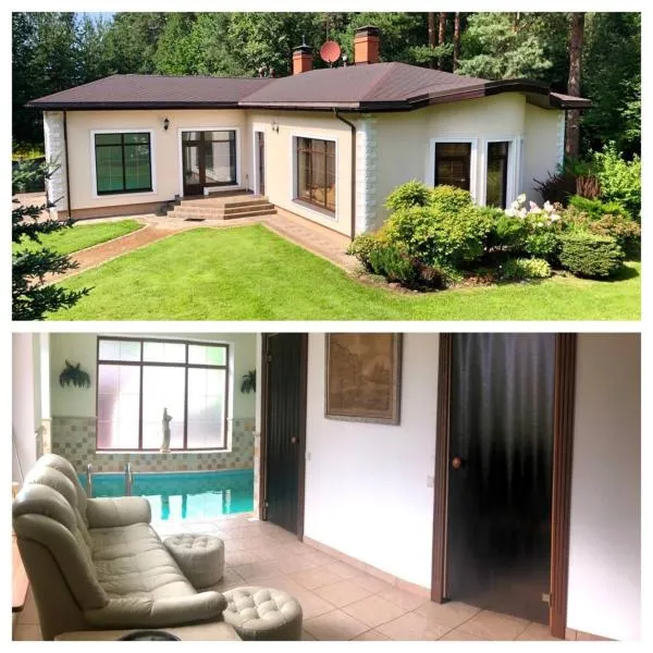 Guests house with amazing pool and sauna, hotel in Babīte