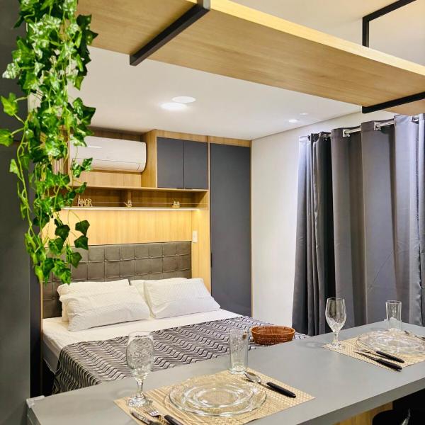 Studio 112 Luxuoso Cama Queen Ar Condicionado e Cozinha Completa - Foto 4