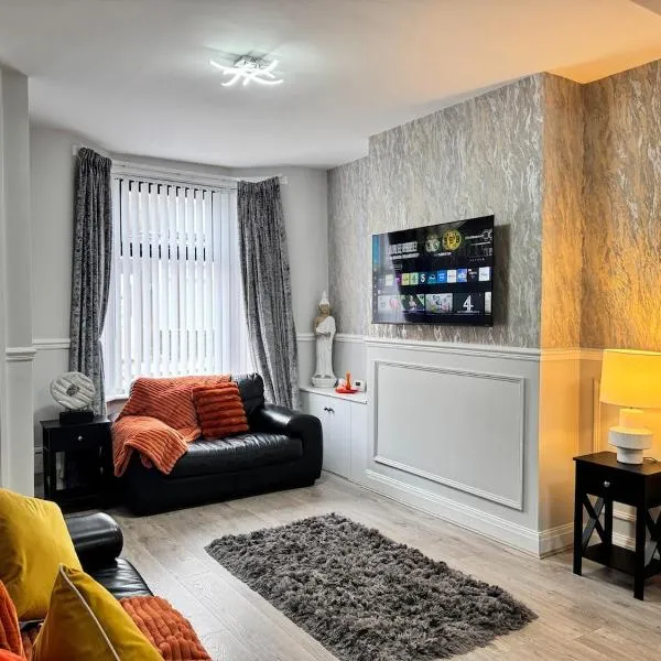 Garden, Free Parking, Smart TV, Self Check in, hotel u Liverpoolu