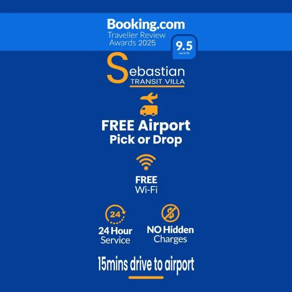 Sebastian Transit Villa with Free airport shuttle, hotel in Kotugoda